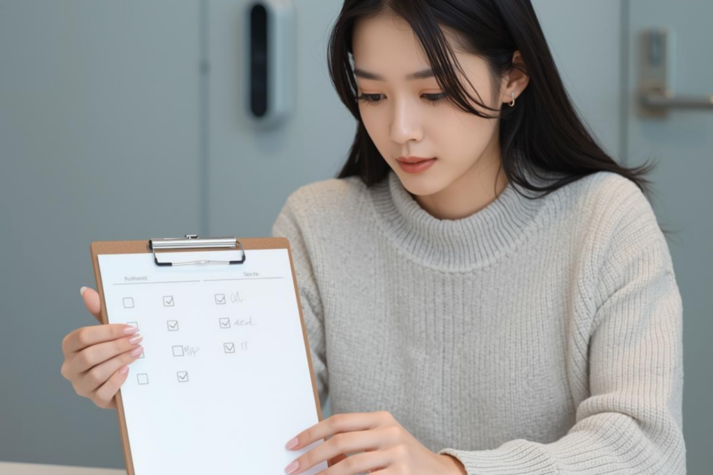 スマートロックの不安をチェックリストで整理するイメージ