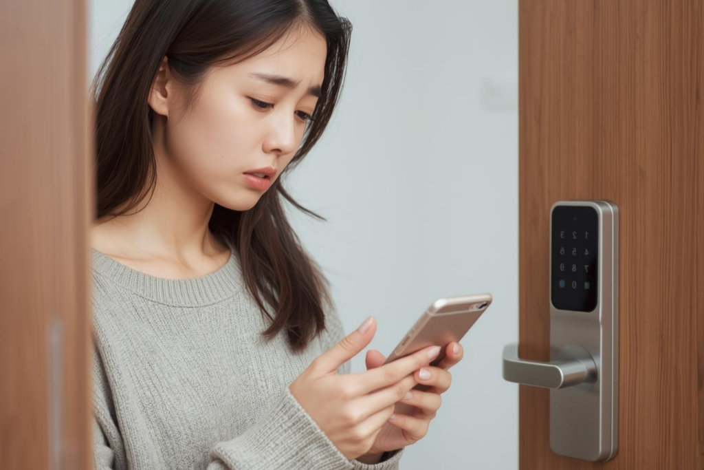 Androidで起きやすいスマートロックの不安を示すイメージ