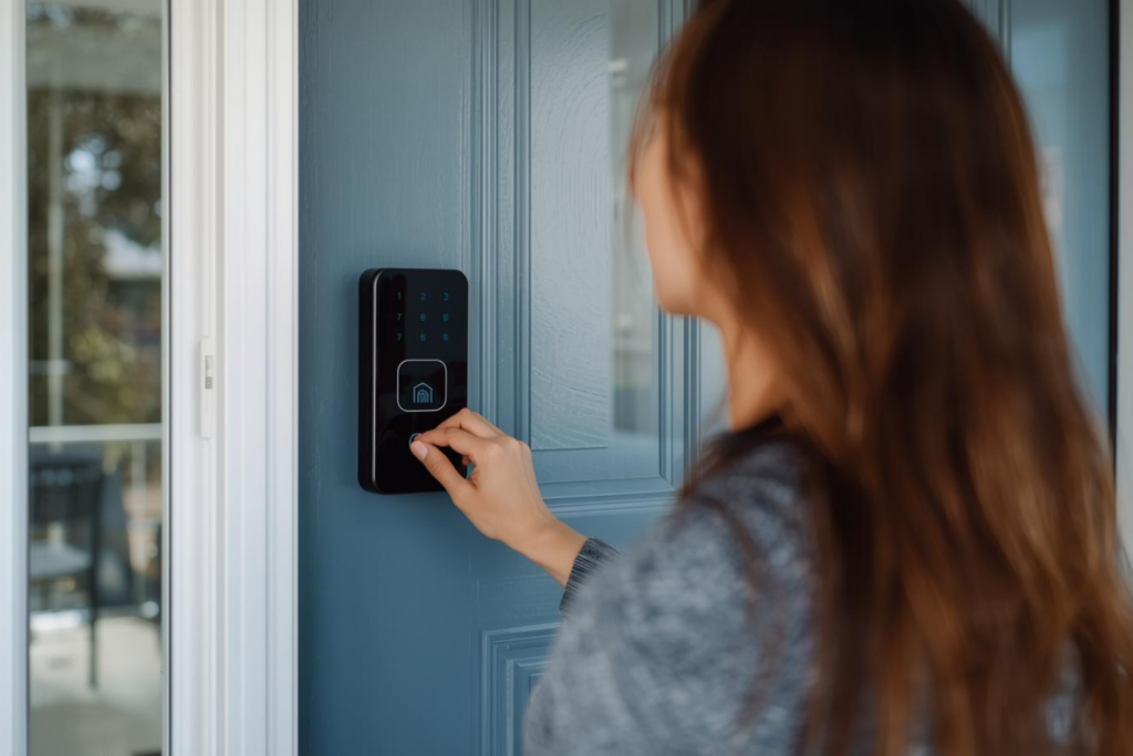 顔認証・指紋認証の方式で解錠する利用シーン