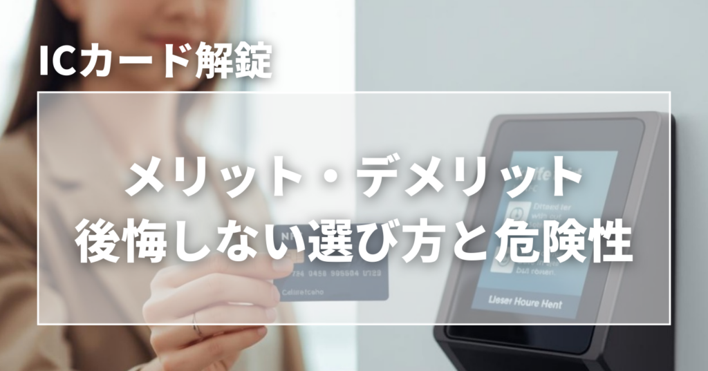 ICカードをかざしてスマートロックを解錠する手元のイメージ