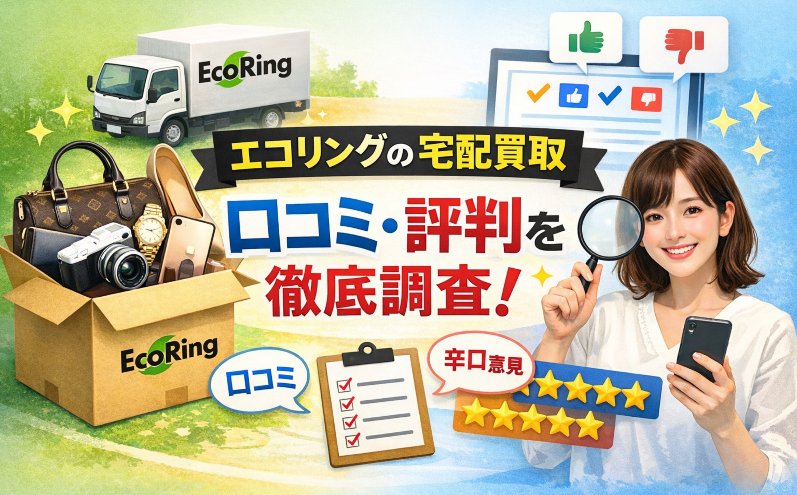 エコリングの宅配買取の口コミ・評判を徹底調査する記事のアイキャッチ画像