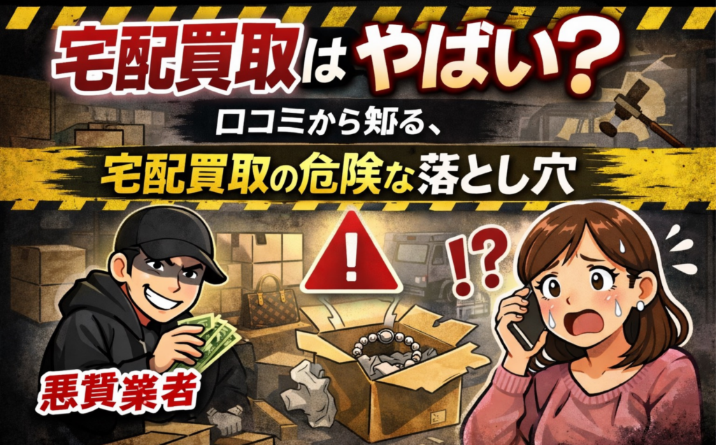 宅配買取は危険？実際のトラブル例と危険性。やばい