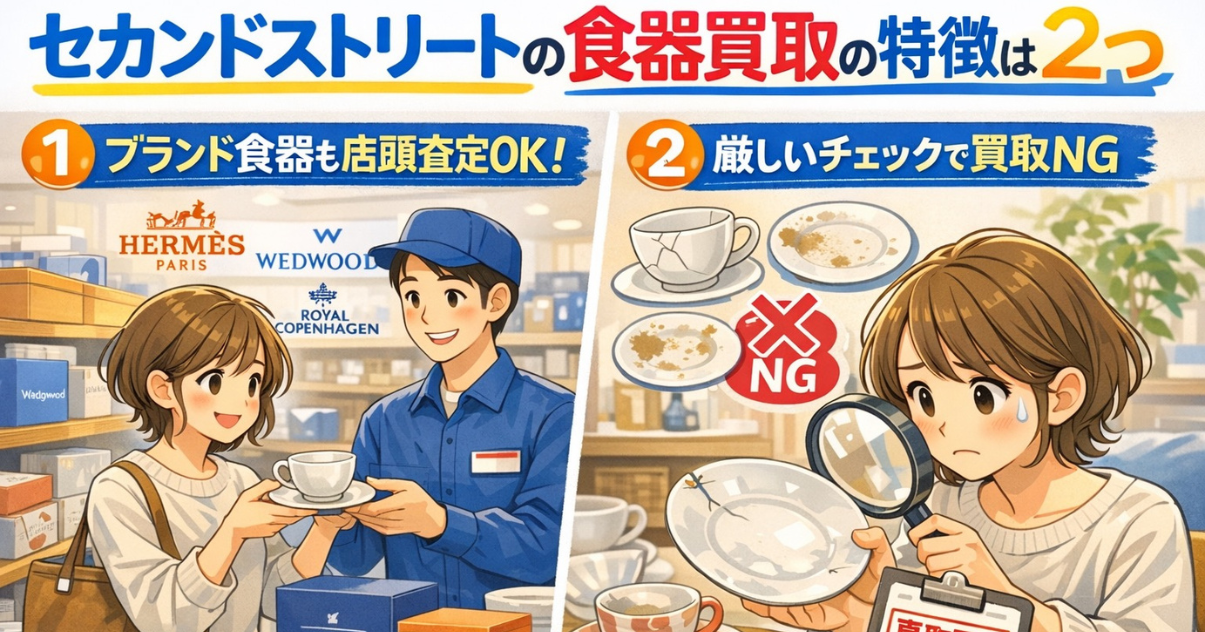 セカンドストリートで使用済み食器は売れる？買取価格とリアルな口コミ