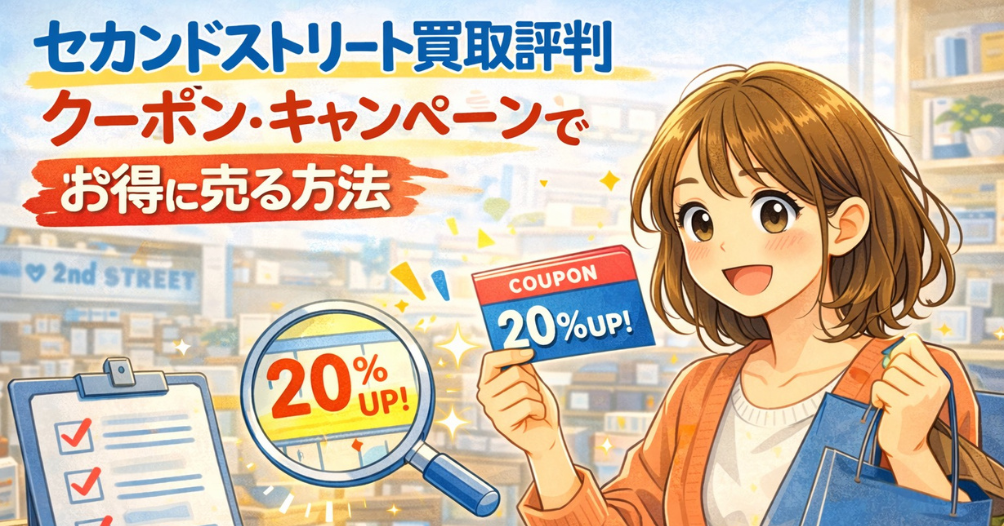 セカンドストリート買取評判｜クーポン・キャンペーンでお得に売る方法