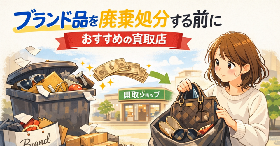 ブランド品を廃棄処分する前におすすめの買取業者を比較した記事のアイキャッチ画像