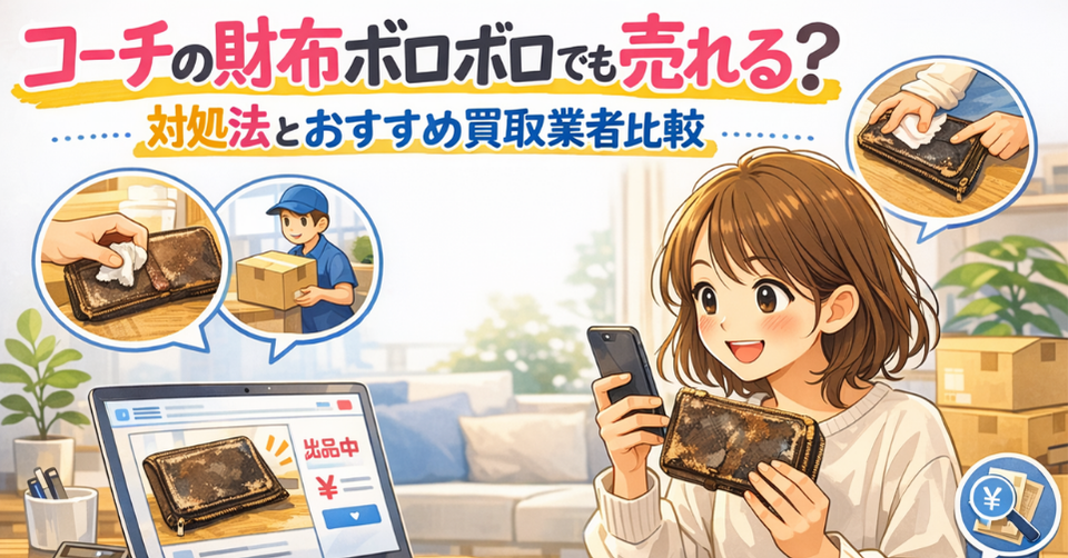 コーチの財布ボロボロでも売れる？のアイキャッチ画像